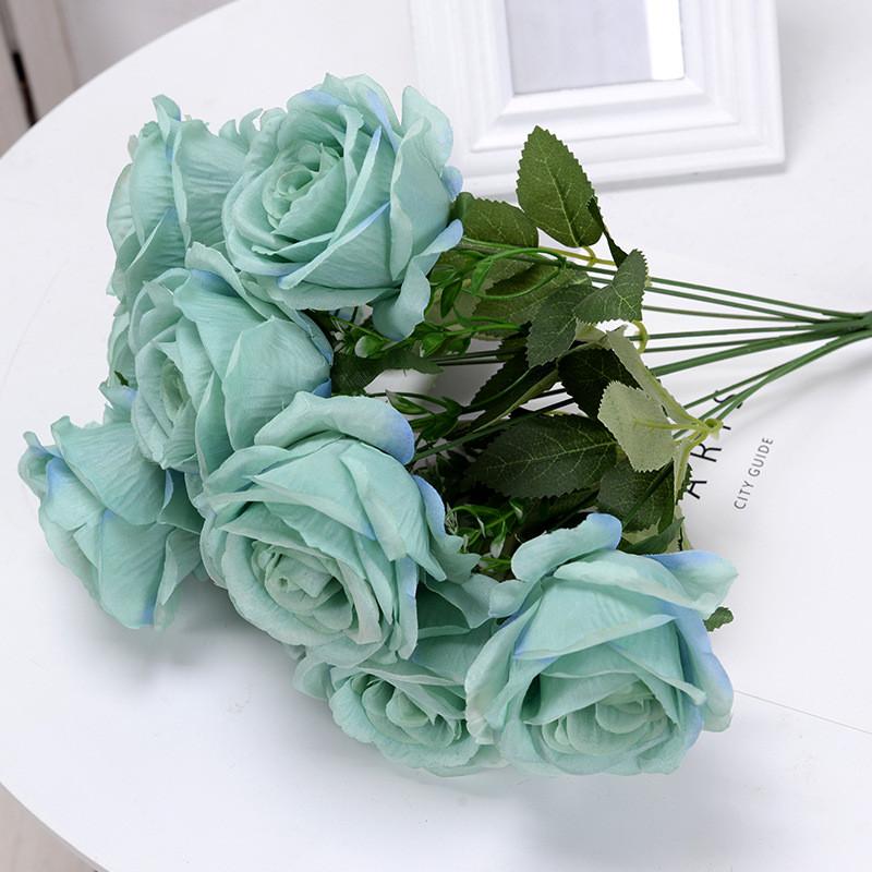 Head Artificial Ten Rose Flowers For Weddings Home Decor And Decoration Hotel