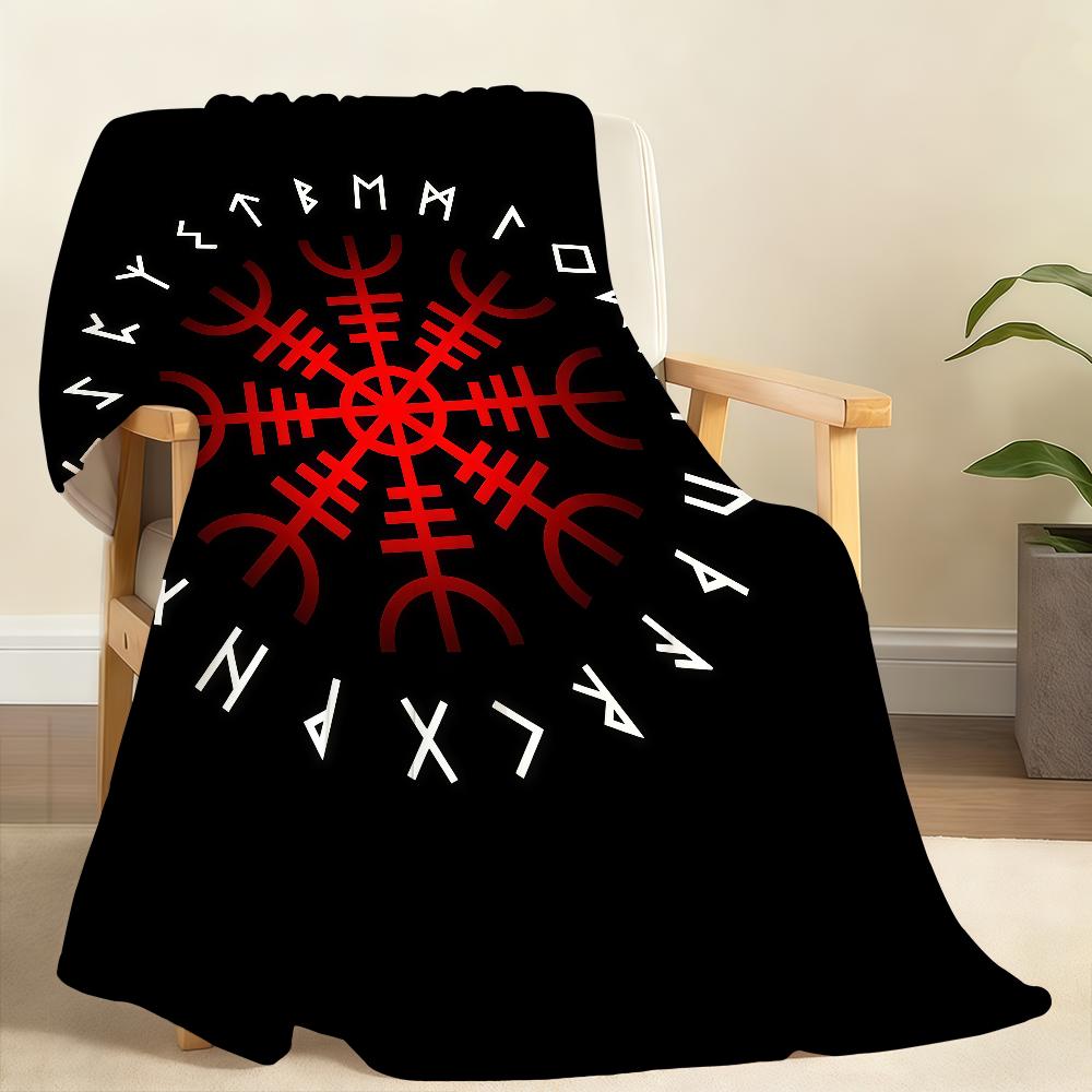 V Vegvisir Viking Fashion Blanket Soft Throw Blanket for Home Bedroom Bed Sofa Picnic Travel Office Rest Cover Blanket Gift