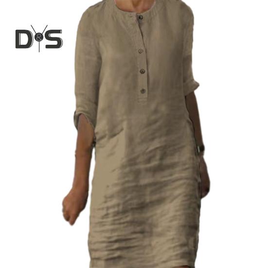 Женское летнее платье с круглым вырезом — фото 8