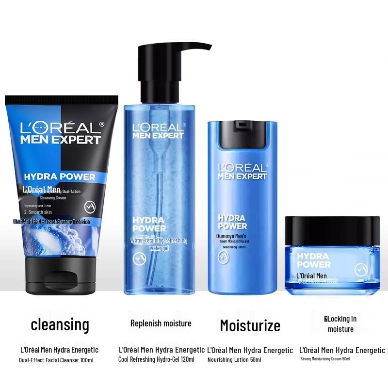 L'Oréal Men's Hydro-Moisturizing Set: Facial Cleanser & Hydro-Gel Lotion