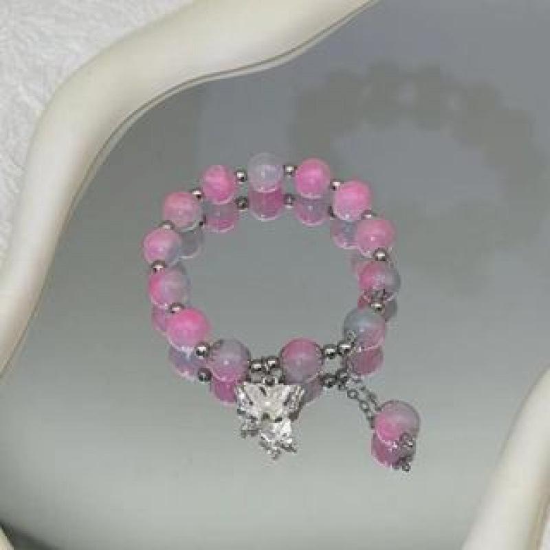 Lily of the Valley Butterfly Bracelet - Multi-Style Beaded Star & Moon Design