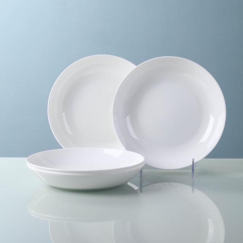 Haoya Jingdezhen Ceramic Underglaze Dinner Plates, 8-inch Set of 4