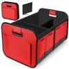 Large Collapsible Trunk Organizer with Multi Pockets, 3 Compartments Storage Organizer for Car, SUV, Minivan