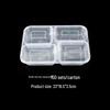 Einweg Transparenter 4-Fächer Lebensmittelbehälter