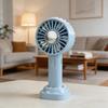 Cooling Handheld Fan USB Rechargeable Portable Mini Fan with Stand 3 Speeds Quiet Lightweight Decorative Desktop Fan for Travel Office Outdoor