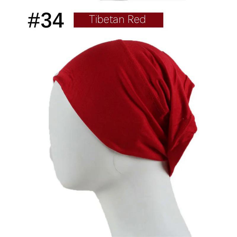 Modal Solid Color Women's High-Elasticity Mercerized Cotton Malaysian Tube Beanie Arabic Snood