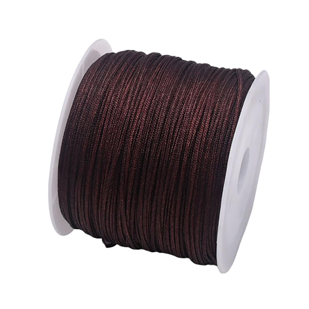 50Yds 0.8mm Crafts Nylon Cord For Jewelry Making Beading Braided Nylon Satin String for Bracelets Rattail Trim Chinese Knot