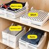 Clothing Organizer Foldable Storage Shelf For Home Wardrobe With Layered Design
