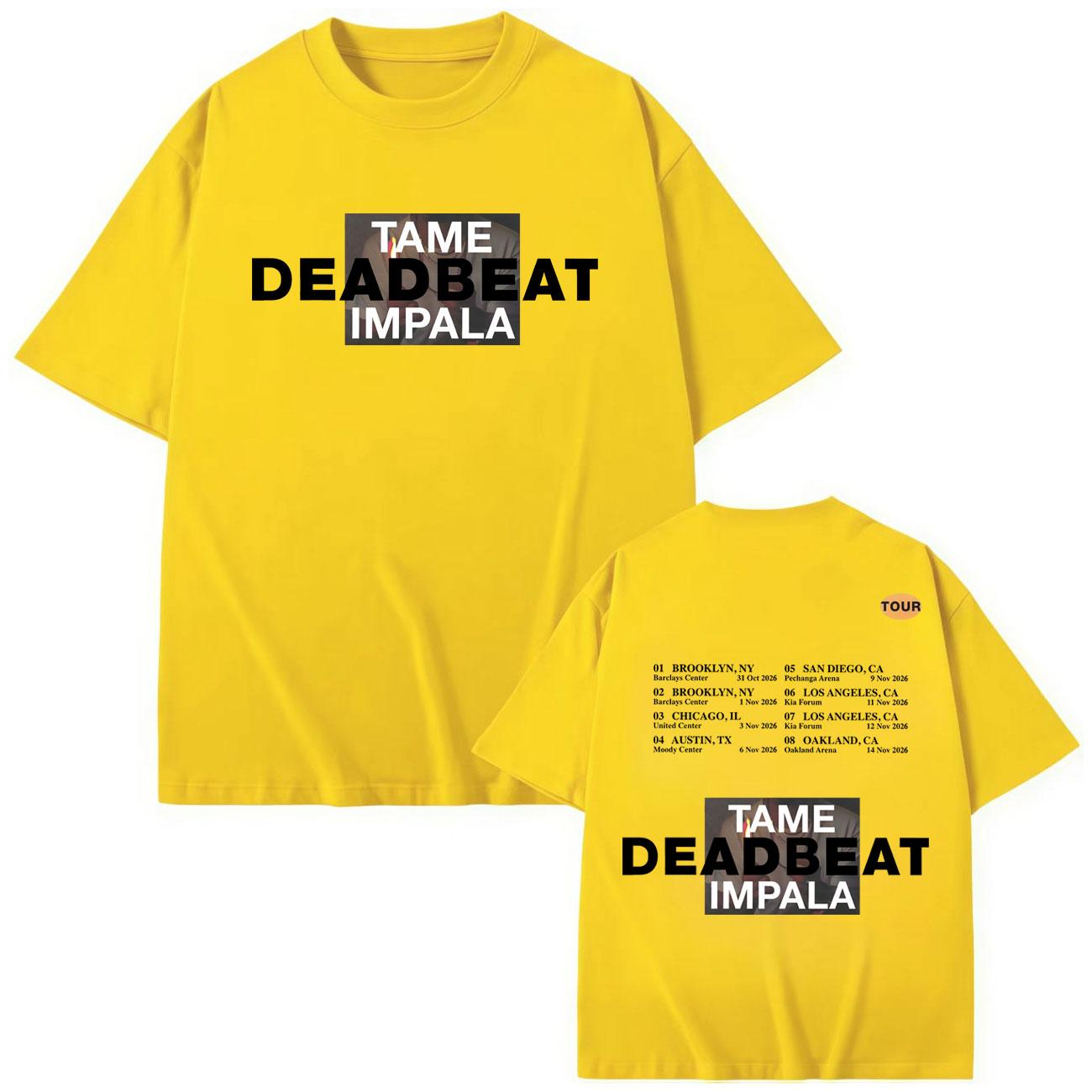 

Tame Impala Rock Band Tour T-shirts High Quality Fashion Short Sleeve T Shirts Men Women Clothing Oversized T-shirt 3XL