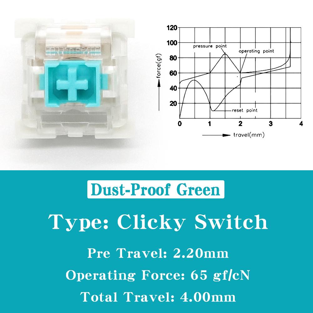 Outemu Switch for Keyboard 3Pin Linear Tactile Clicky Silent Switches for Mechanical Keyboards Gray White Red Blue Gaming Switch