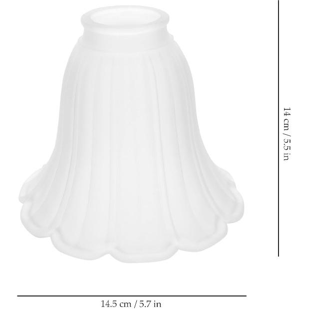 Glass Lamp Shade Replacement, Shape Frosted Glass, 5.70 Inch Diameter, White, for Table Lamps, Ceiling Lamps, Pendant Lamps, Home Decor