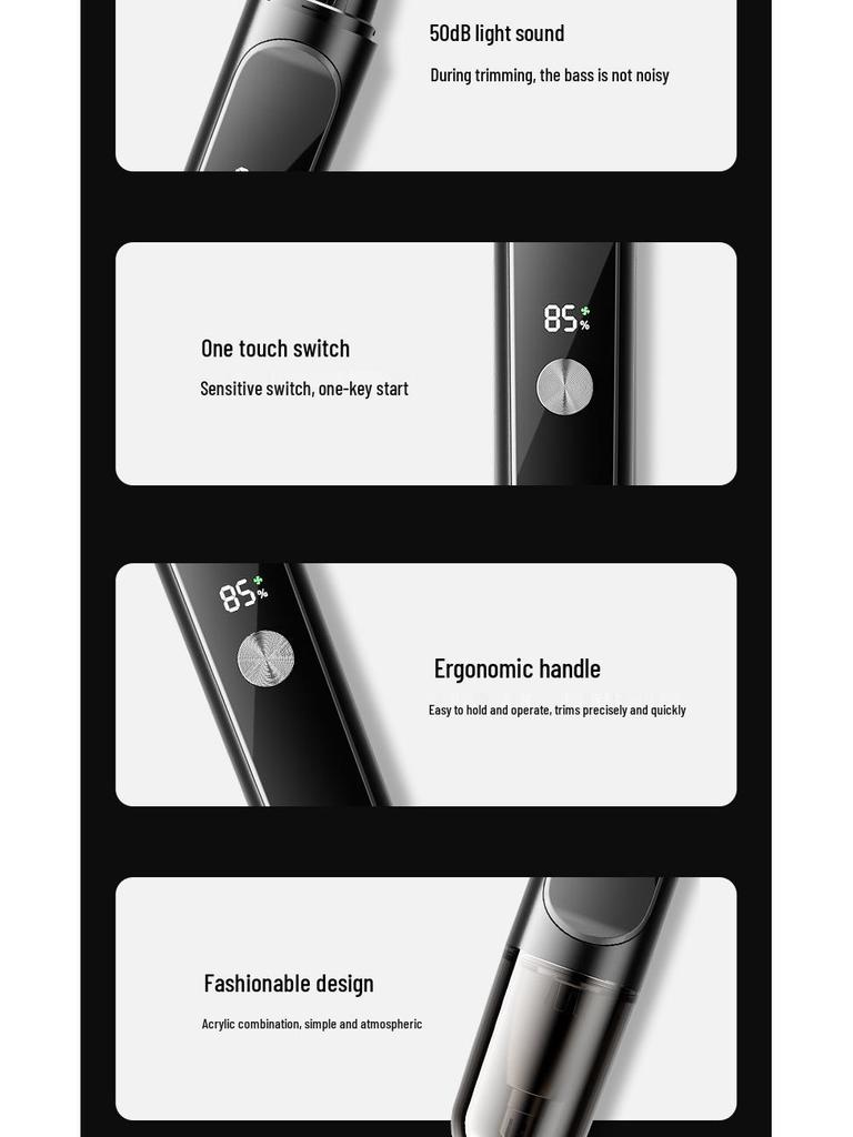 Men's Rechargeable Electric Nose Hair Trimmer & Shaver