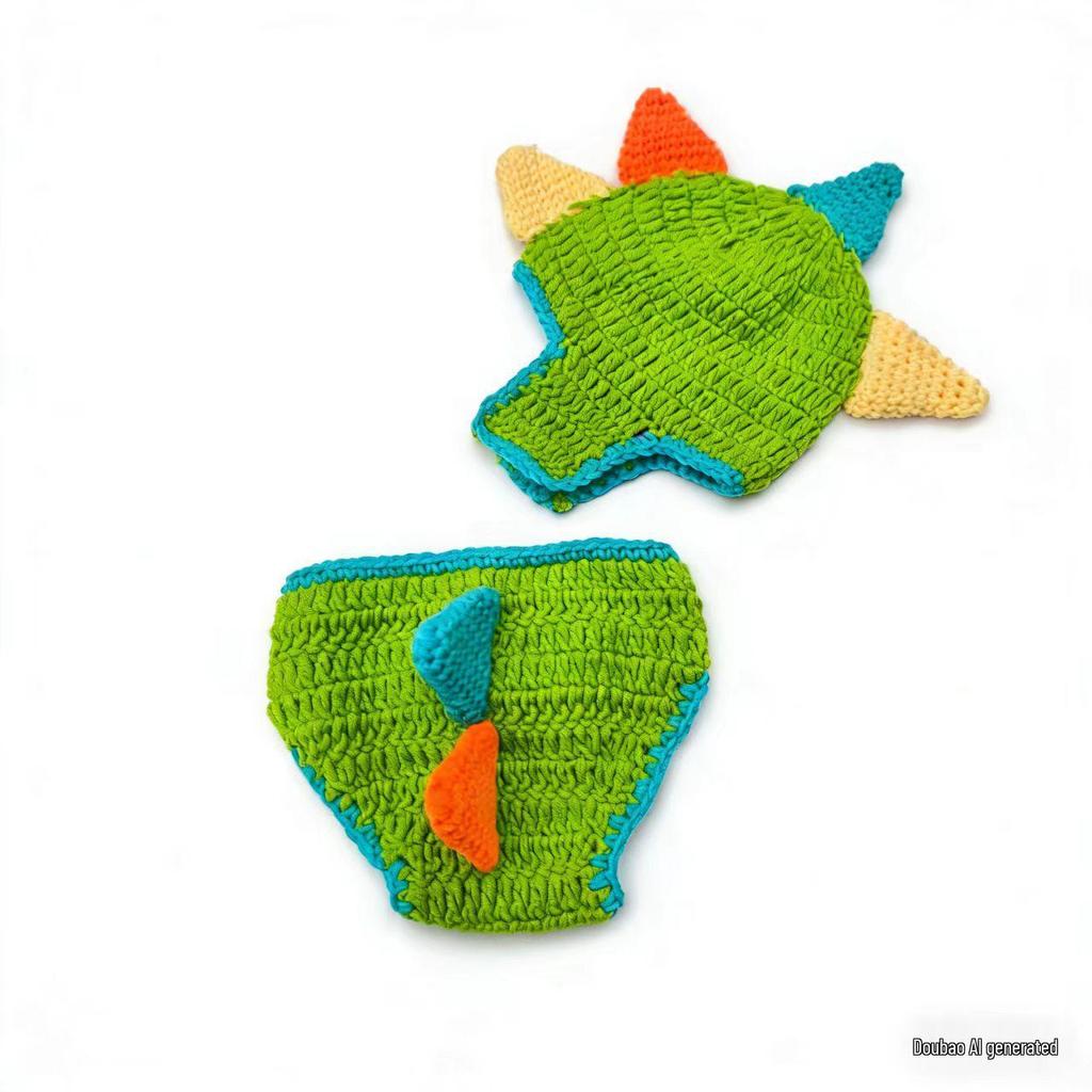 Dinosaur Costume for Newborn Baby Photography – 100-Day & Full Moon Photo Props