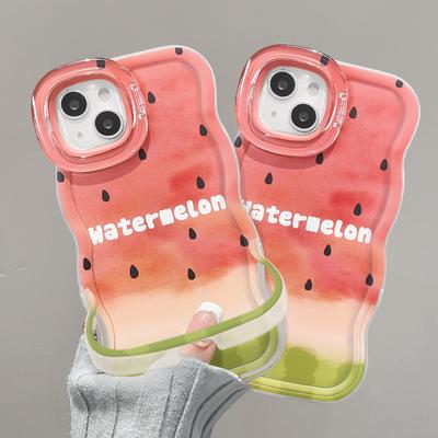Summer Watermelon Suitable for IPhone 16 Dual Stand 15 Full-inclusive Small Fresh 14 Silicone 13