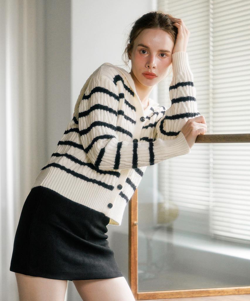 HYFVE Striped Cable Hoodie