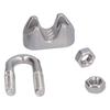 20Pcs 1/16 Inch Cable Clamp Fastener M2 2mm U Bolt Saddle Clamp  Cable Fastening Use