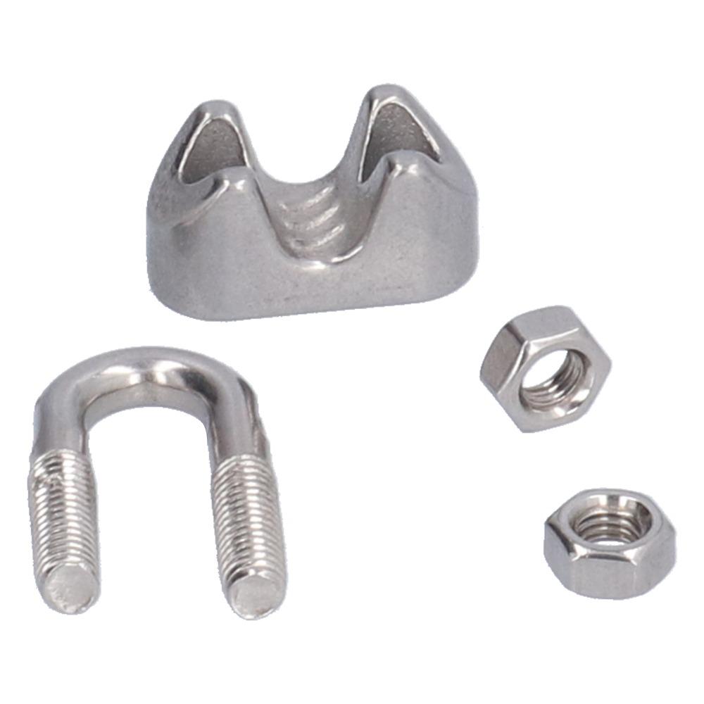20Pcs 1/16 Inch Cable Clamp Fastener M2 2mm U Bolt Saddle Clamp  Cable Fastening Use