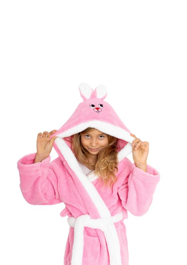 Girls' Children's Hooded Robe Rabbit 5/6 Years 116 122 For a Gift