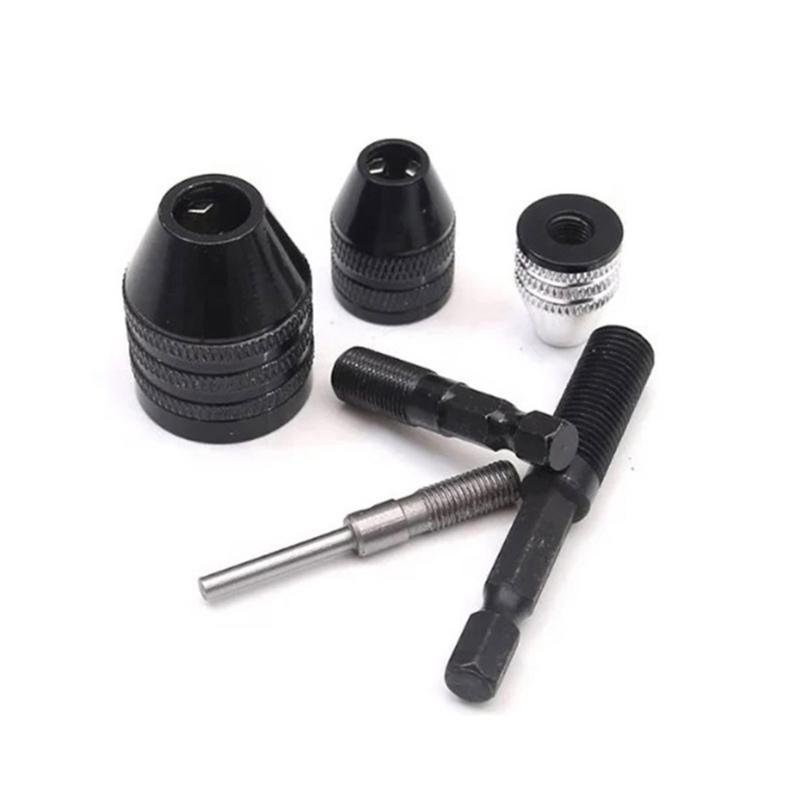 Electric Grinding Accessories Three Jaw Conversion Chuck 0.3-6.5mm Hexagonal Handle Rear Push Chuck Twist Drill Chuck