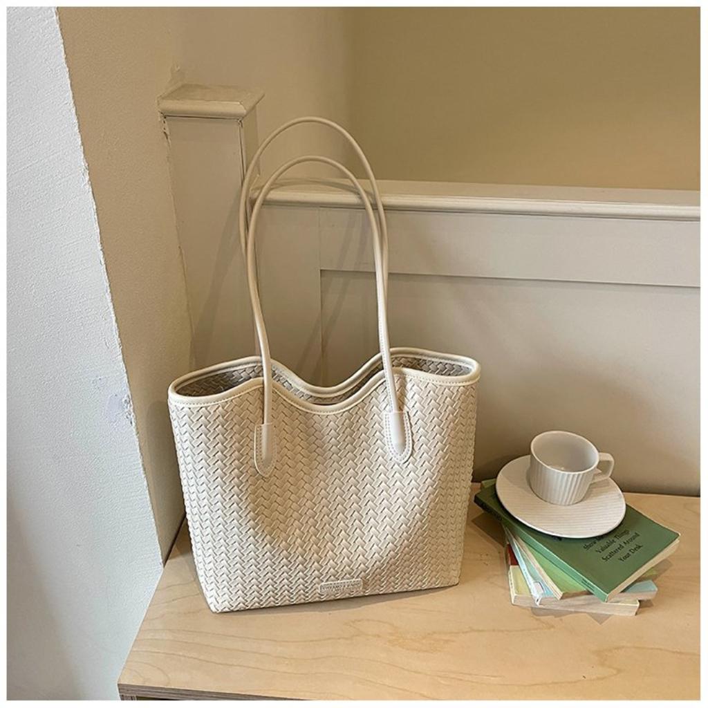 Tote Bag Women PU Woven Daily
