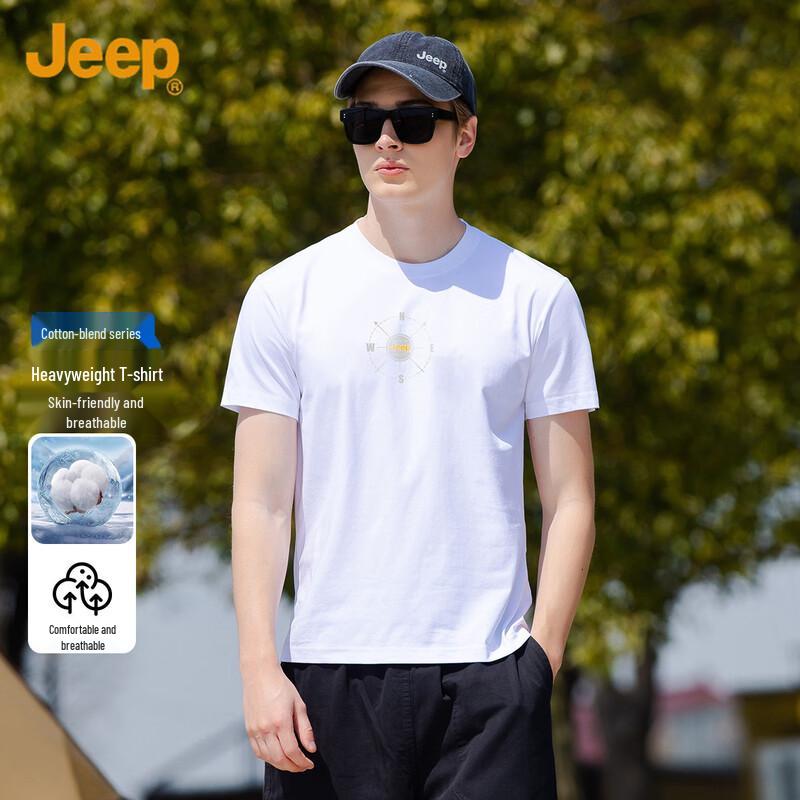 Jeep Men s Cotton Blend Breathable Short Sleeve T-Shirt M