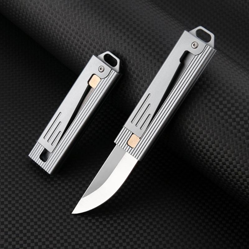 Cuțit de buzunar pliabil Lamă Portabil EDCs Exterior Camping Deschizător de sticle Brelocuri Orificiu Cuțit