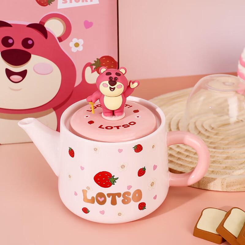 Disney Ceramic Teapot & Glass Cup Set