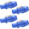 Heavy-Duty PowerCon Connectors, 3-Pin AC Male and Female, 250V 20A, High-Performance Aviation-Grade for Stage Lighting and Audio Equipment.