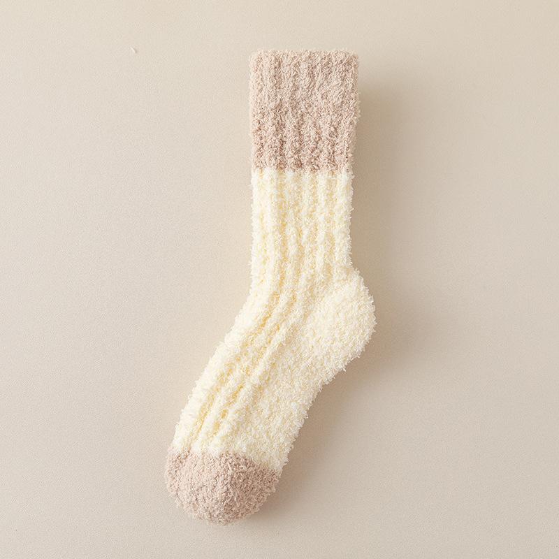 Men's Fleece-Lined Winter Home Socks - Thick Cozy Floor and Sleep Socks
