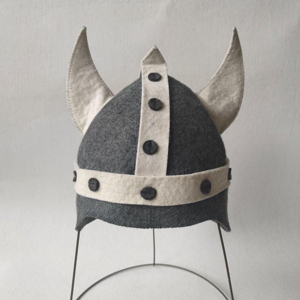 Funny Viking Horn Sauna Hat Halloween Cosplay Horn Helmet Cosplay Costume Prop