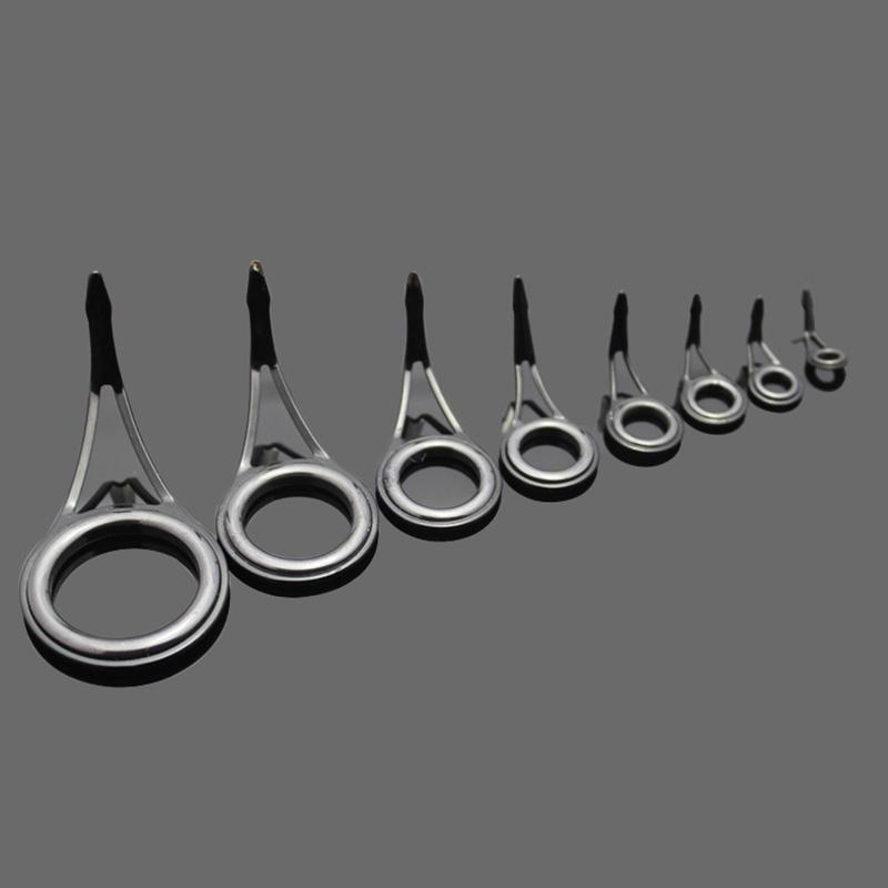 DIY Rod Rings High Carbon Steel Durable Fishing Rod Tip Ring Kit for Fishing Rod Tip