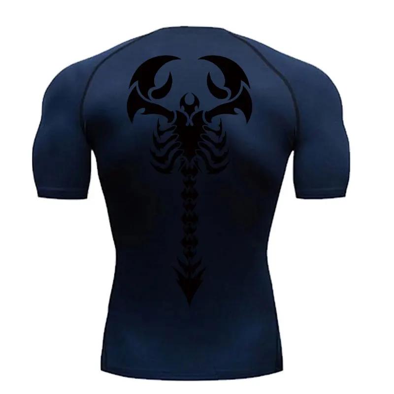 Men's Gym Clothing Sun Protection Sports Second Skin Running T-shirt  Fitness  Long Sleeves Compression Shirt Workout Clothing