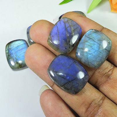 Rainbow Blue Labradorite Octagon Cabochon 17X22MM Loose Gemstone 08Pcs Lot LM-1169