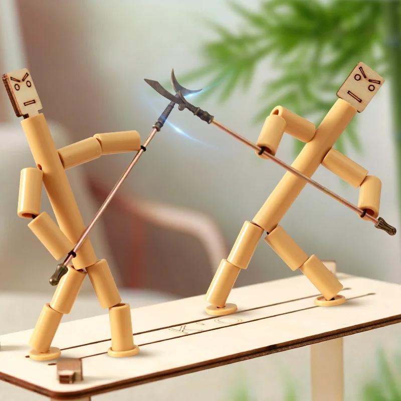 Bamboo Man Two-Player Battle Games Toy Diy Toy Parent-Child Games Desktop Anti-Stress Interactive Toys Desktop Battle Board Game