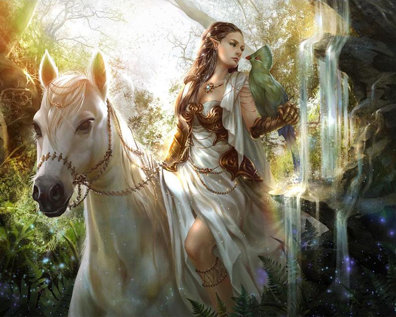 5D Diamond Embroidery Elves and Angels Picture Of Rhinestone Full Square Diamond Painting Animal Diamond Mosaic Handicraft Wall Art