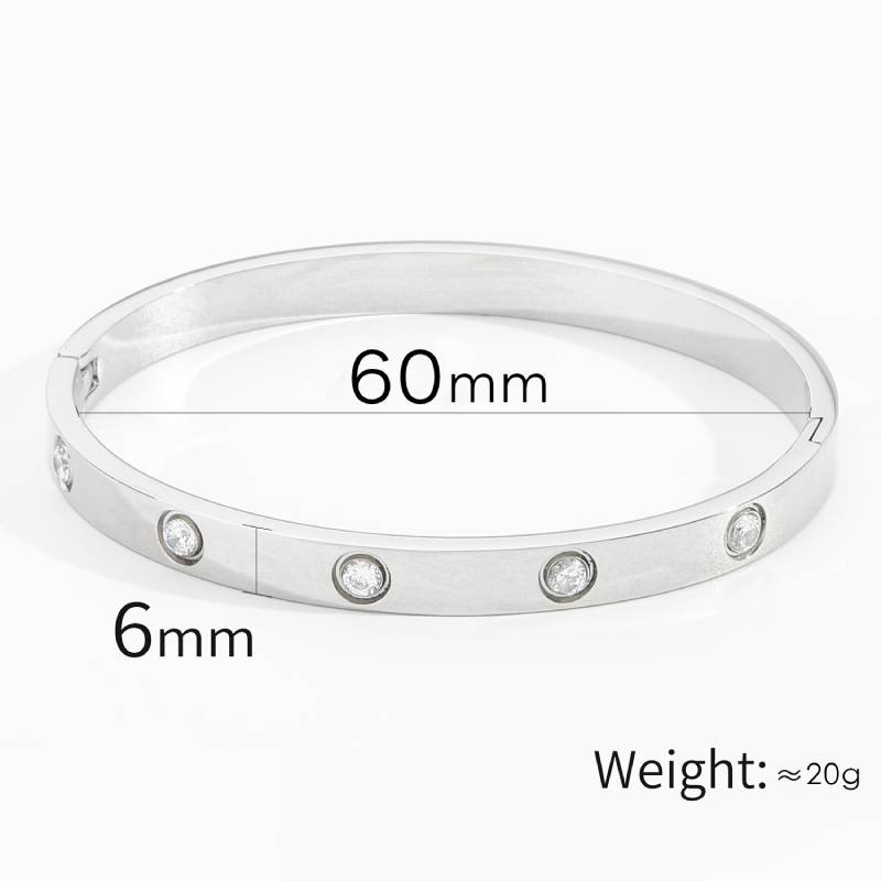 Gold Stud Plated Bangle Created With Zircondia Crystals Women Decoration Jewelry