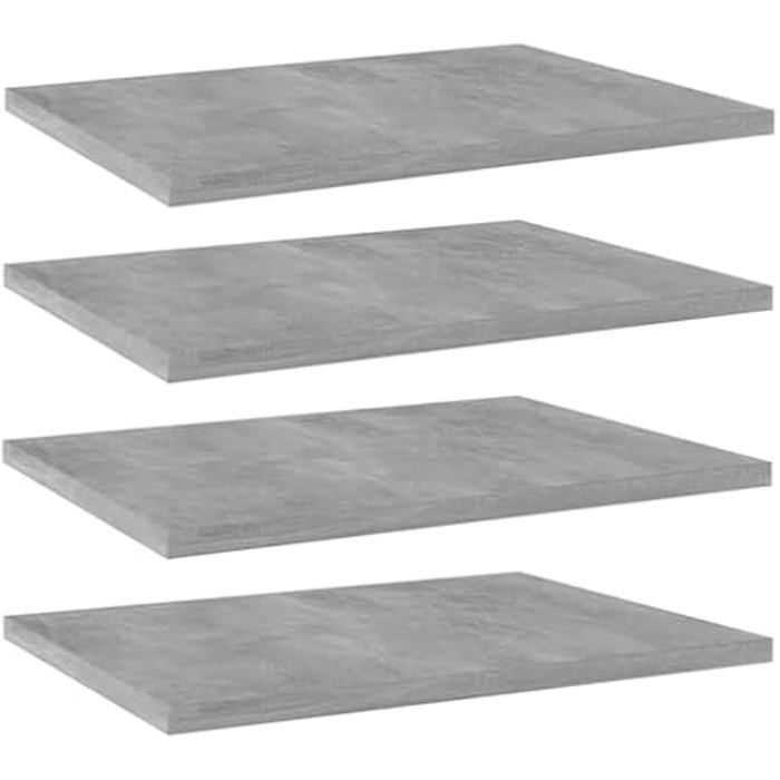 Étagère Murale Flottante - VIDAXL - 4 pcs - Bois Panneaux de Particules - Gris Béton - Contemporain