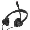 RJ9 Phone Headset Built In HD Microphone Binaural Office Headset Support Speaker Volume Adjustment Black