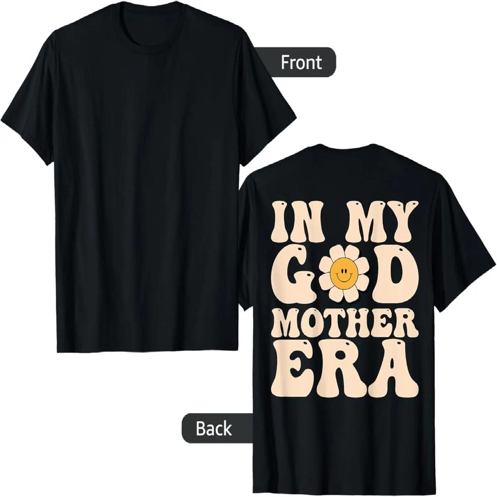 Groovy In My Godmother Era Godmama Era Godmom Era On Back T-Shirt