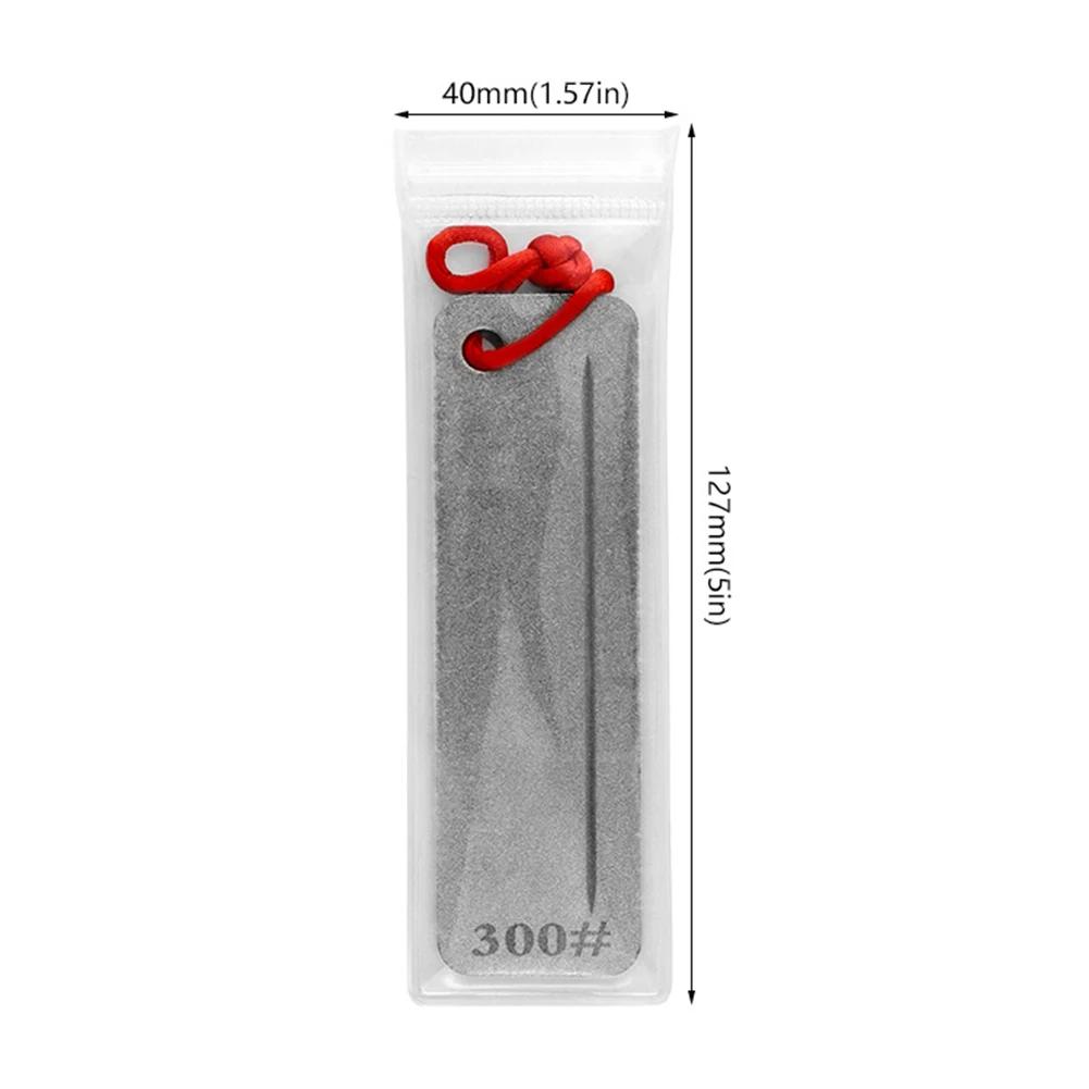 1pcs Fishhook File Whet Stone Dual-Sided 300/400grit Sharpening Tool Outdoor Mini Sharpener Fishing Hook File Grinding Tool