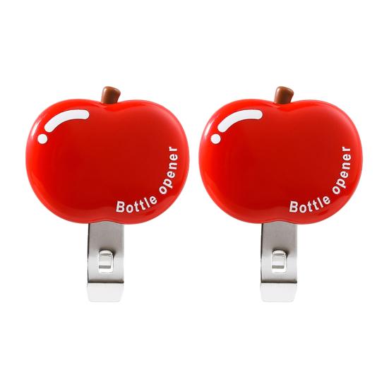 Apple-Shaped Magnetic Bottle Opener & & Beer Bottles Clip for Medicine Vials Can Opener Refrigerator Magnet