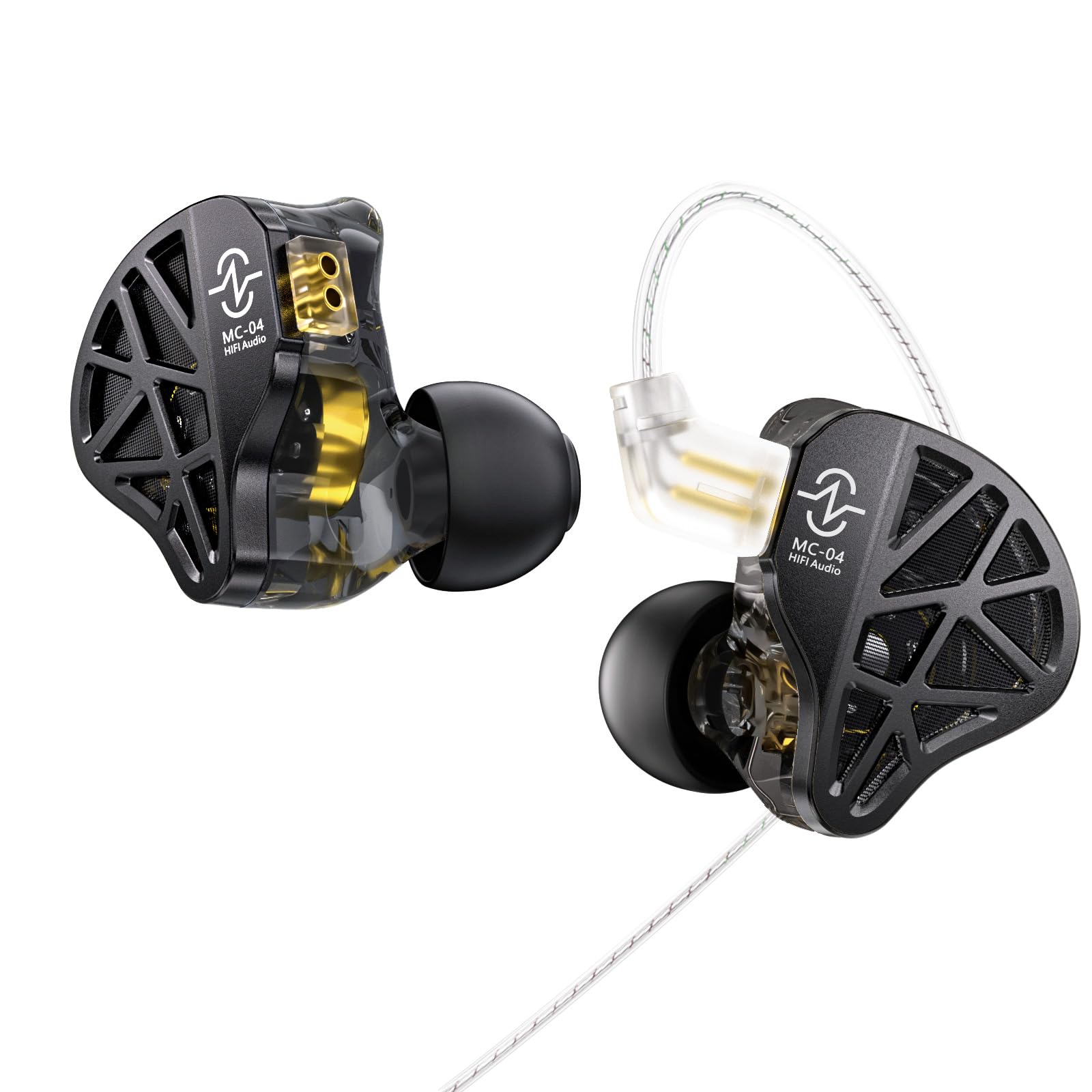 

Hollow CCZ MC04 Nocturne Canal Wired Wired Hybrid Gaming Powerful Sound Field BA in For Home Monitoring Microphone [Open Design] Earphones, Wired, чорний