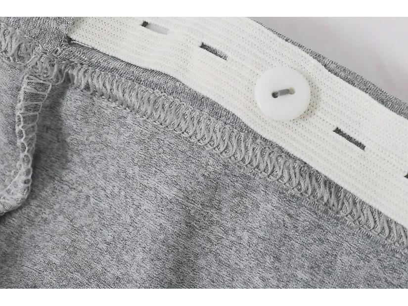 Adjustable Solid Color Maternity Leggings for Spring and Autumn
