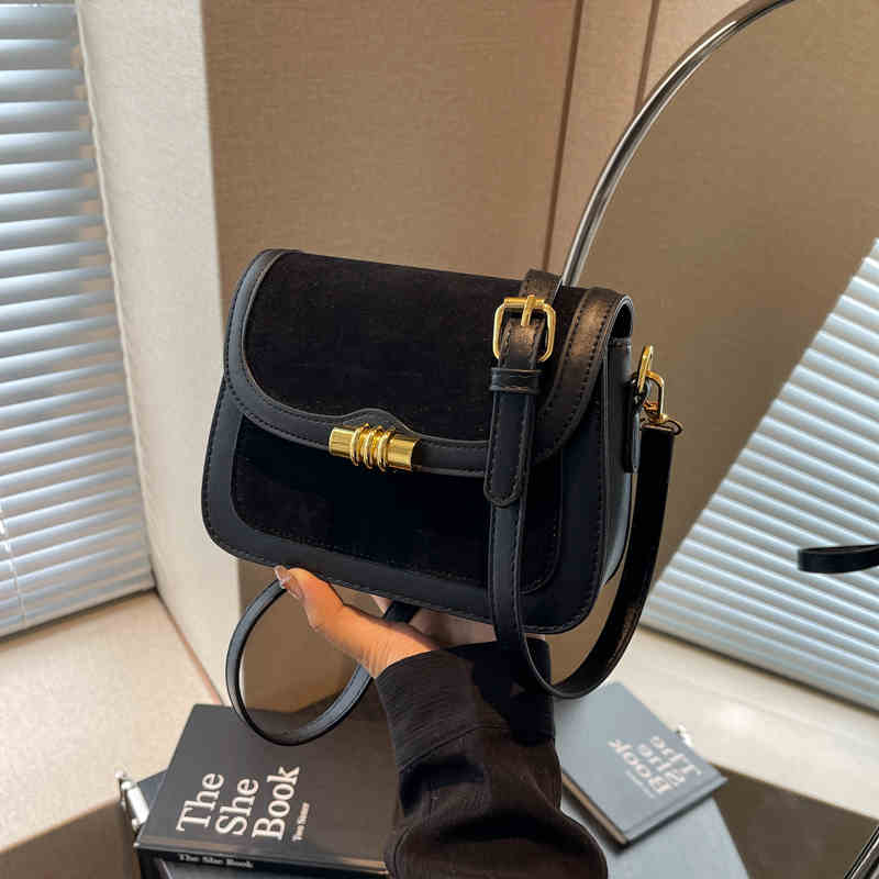 Ретро текстурированные коричневые сумки через плечо женские осенне-зимние искусственные — фото 6