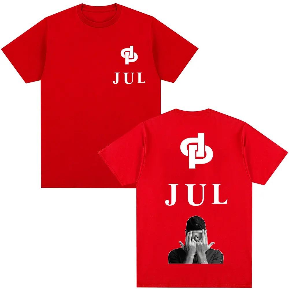 Unisex Women Fashion Hip Hop Vintage Popular T-shirt French Rapper Jul Graphic Classic T Shirt Oversized Cotton Casual Short Sleeve