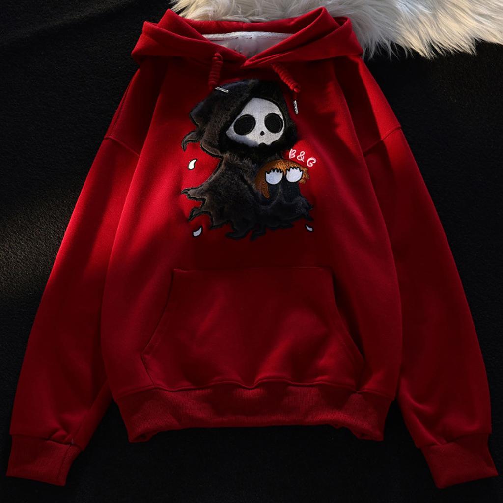 Ladies Fashion Casual Long Sleeve Round Neck Hoodie Pullover Top With  Pockets