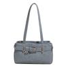 Sense Simple Underarm Denim Bag Women's 2026 Summer New Korean Simple Locomotive Bag Large Capacity Shoulder Bag