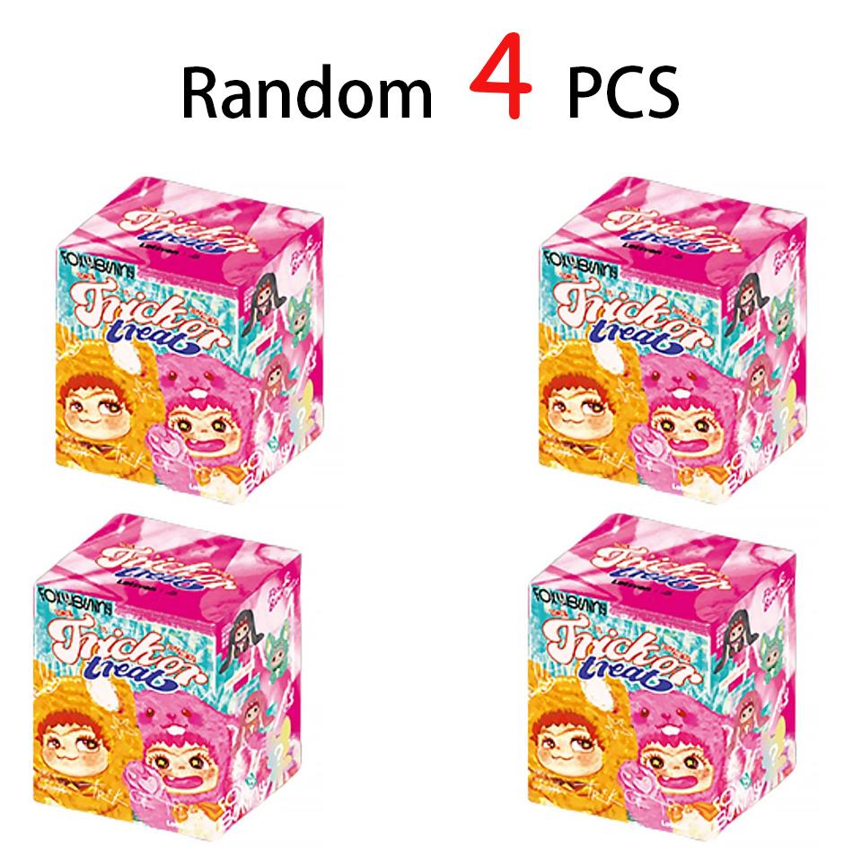 Wakuku FoxandBunny Trickor Treat Blind Box Cute Action Figure Mystery Box Fox Bunny Anime Doll Keychain Kid Suprise Christmas High Quality Toys