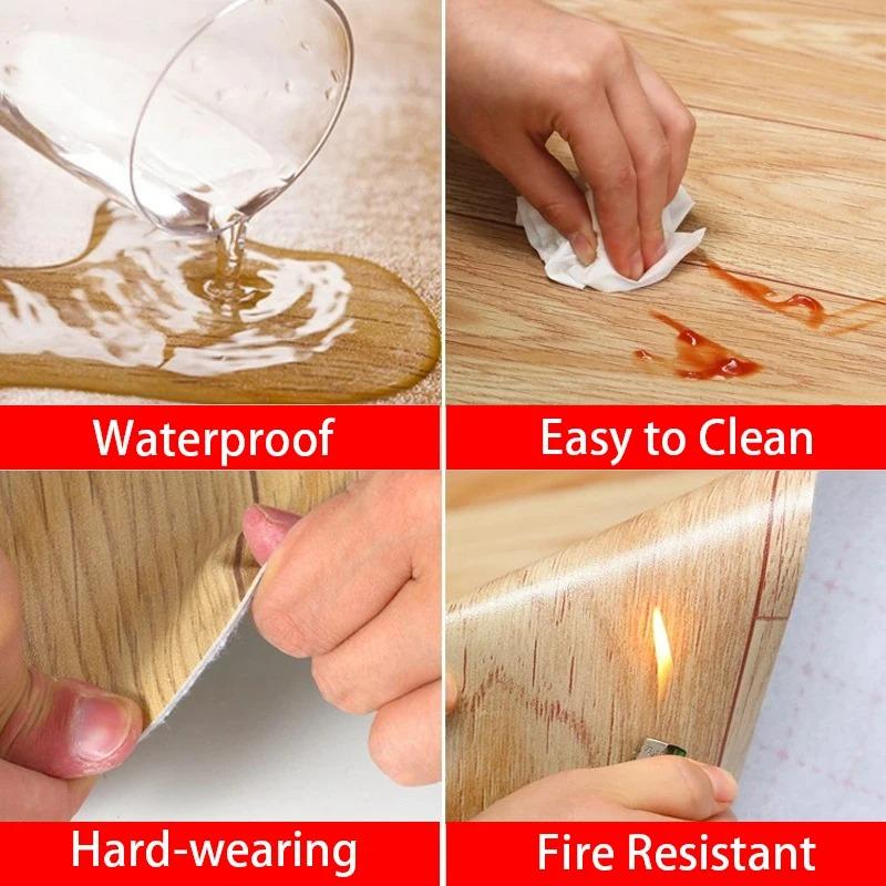 3M/10M Wood Grain Floor Stickers Anti-solid Wood Moisture-proof Waterproof Home Decoration Cabinet Renovation Home Wallpaper