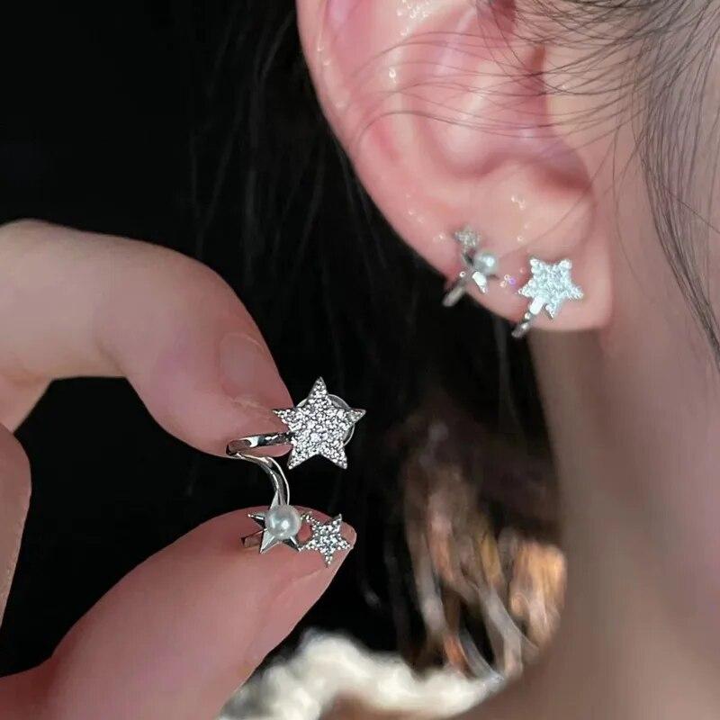 

Новые модные серьги-гвоздики неправильной формы с когтями для женщин, изысканные серьги с кристаллами и звездами из циркона, модные ювелирные изделия, вечерние аксессуары для ушей, подарки